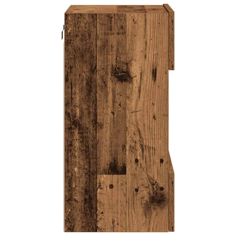 Meubles muraux avec lumières LED pour TV 2 pcs vieux bois 40x30x60,5cm - 10