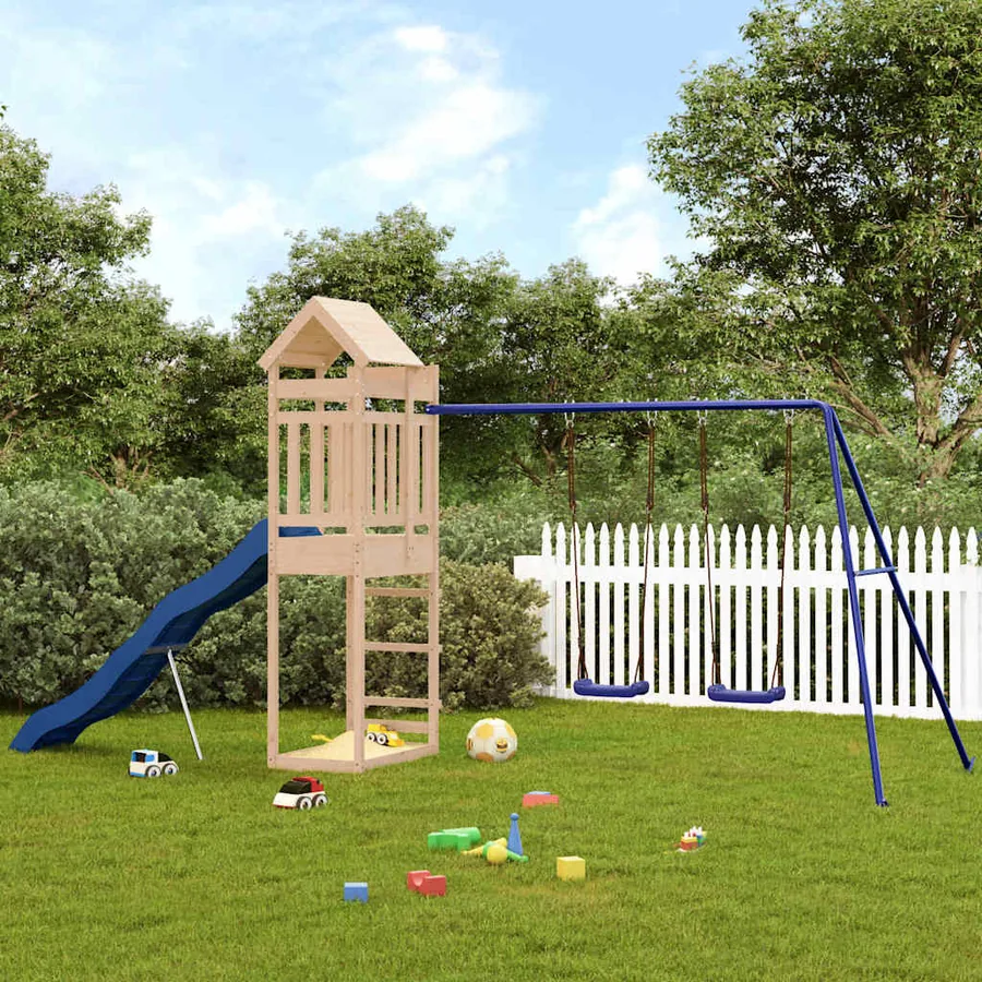 Aire de jeux d'extérieur bois de pin massif