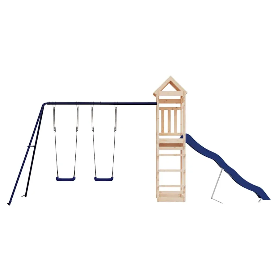 Aire de jeux d'extérieur bois de pin massif - 3