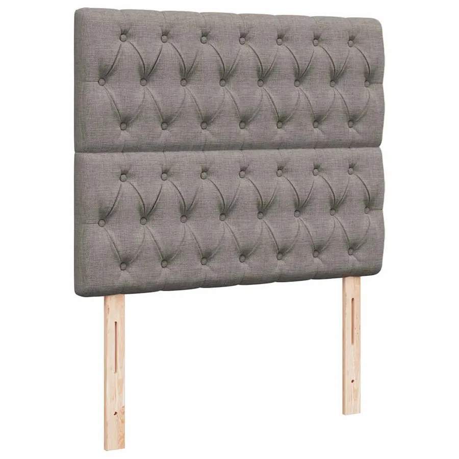 Cadre de lit ottoman avec matelas taupe 120x200 cm tissu - 9