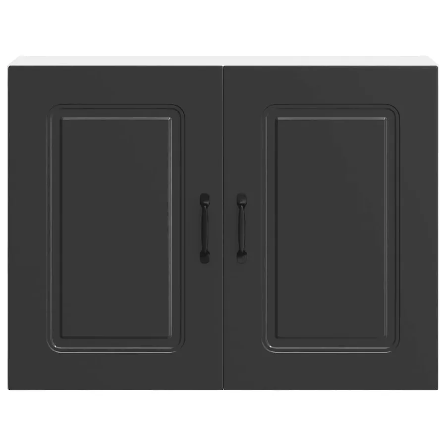 Armoire murale de cuisine Kalmar noir bois d'ingénierie - 5