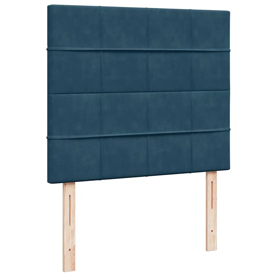 Cadre de lit ottoman avec matelas bleu foncé 120x200 cm velours - 13