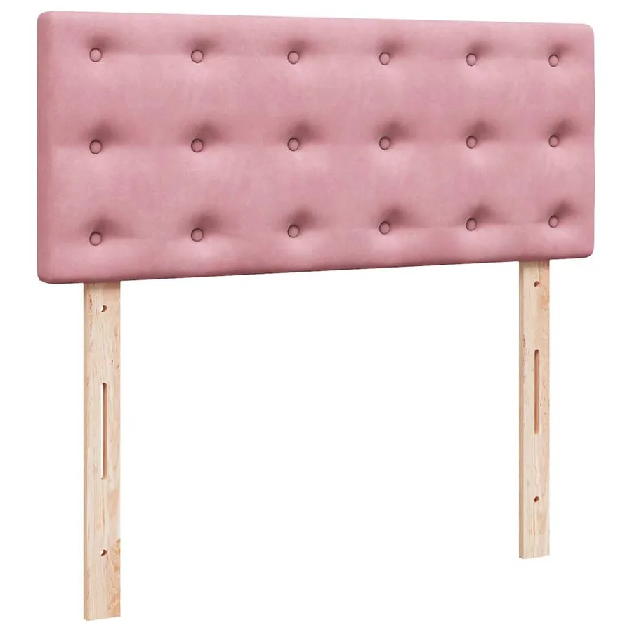 Cadre de lit ottoman avec matelas rose 120x200 cm velours - 9