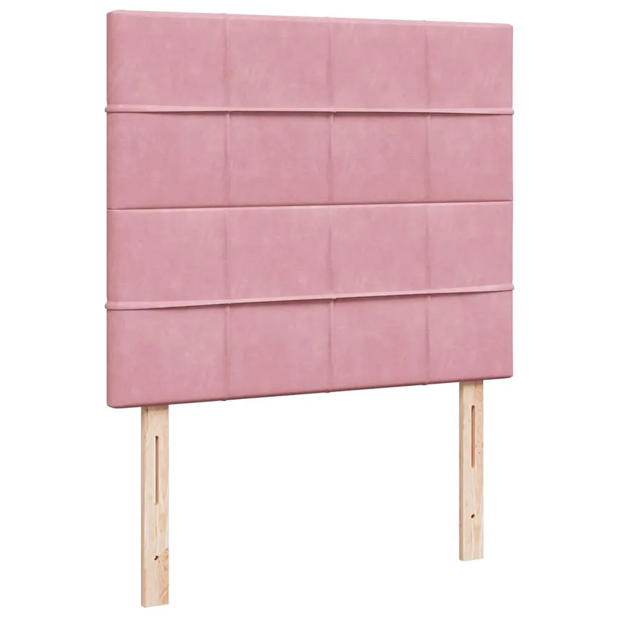 Cadre de lit ottoman avec matelas rose 120x200 cm velours - 12