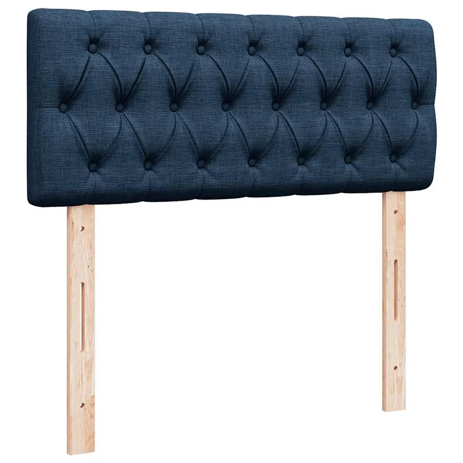 Lit ottoman avec matelas et LED bleu 120x190 cm tissu - 10