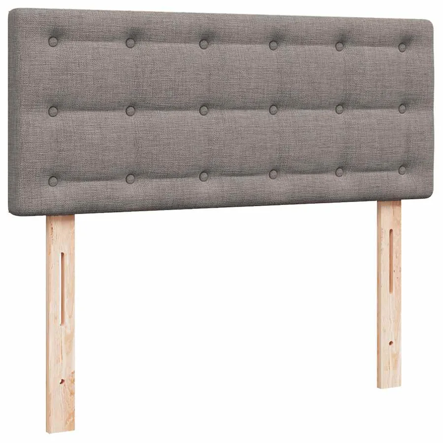 Cadre de lit ottoman avec matelas taupe 120x190 cm tissu - 9