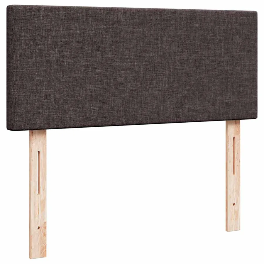 Cadre de lit ottoman avec matelas marron foncé 120x190 cm tissu - 10