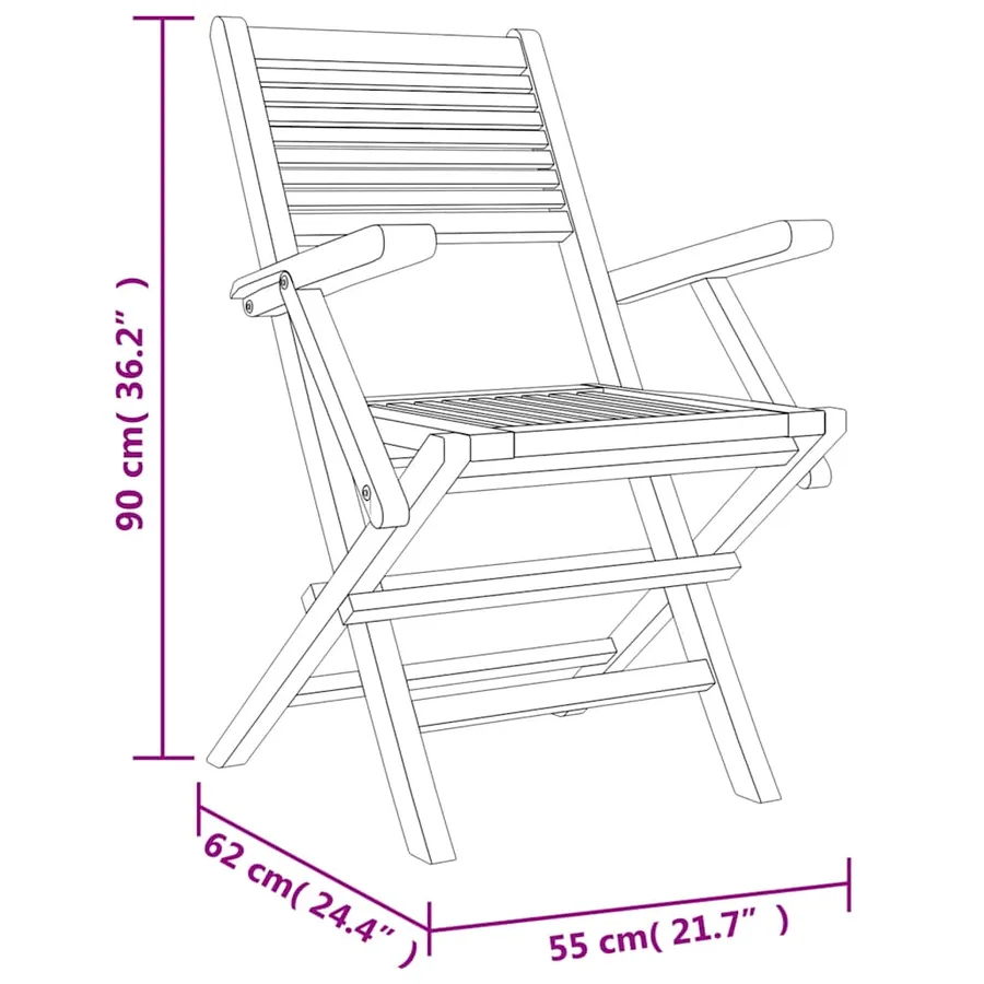 Ensemble à manger de jardin 5 pcs Bois de teck massif - 9