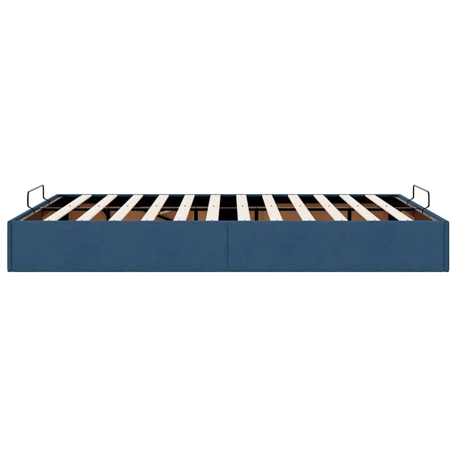 Cadre de lit ottoman sans matelas bleu 140x200 cm tissu - 8