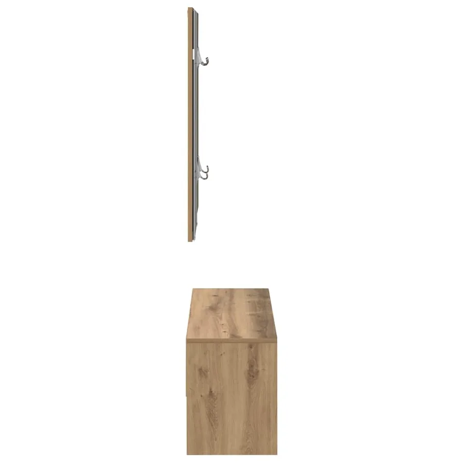Ensemble de meubles de couloir chêne artisanal bois ingénierie - 6