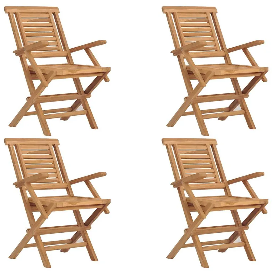 Ensemble à manger de jardin 5 pcs Bois de teck massif - 3