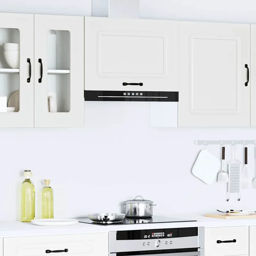 Armoire murale de cuisine Kalmar blanc bois d'ingénierie