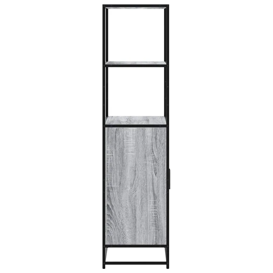 Buffet haut sonoma gris 68x35x139 cm bois d'ingénierie et métal - 5