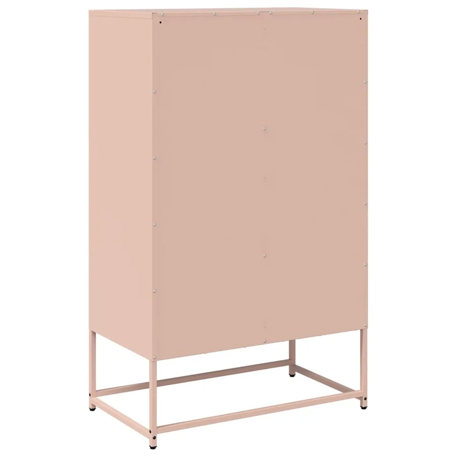 Buffet haut rose 68x39x111,5 cm acier - 8