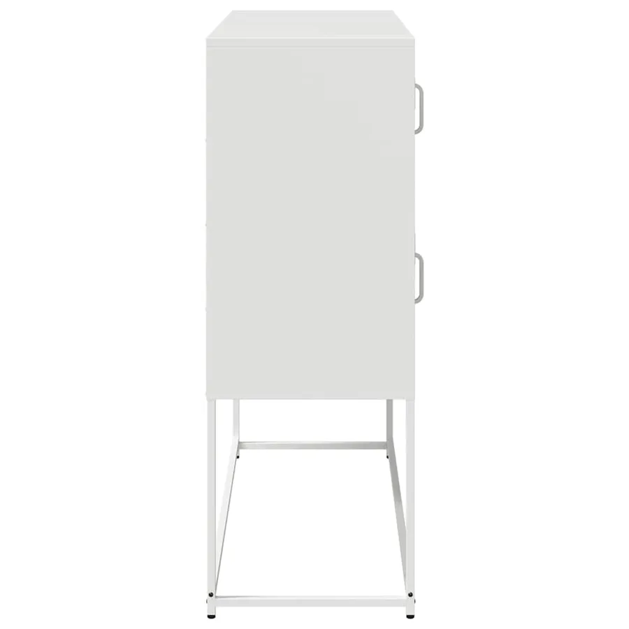 Buffet blanc 100,5x39x107 cm acier laminé à froid - 7