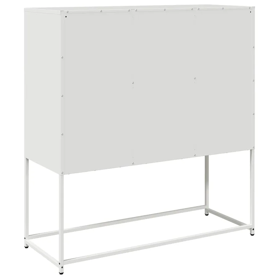 Buffet blanc 100,5x39x107 cm acier laminé à froid - 8