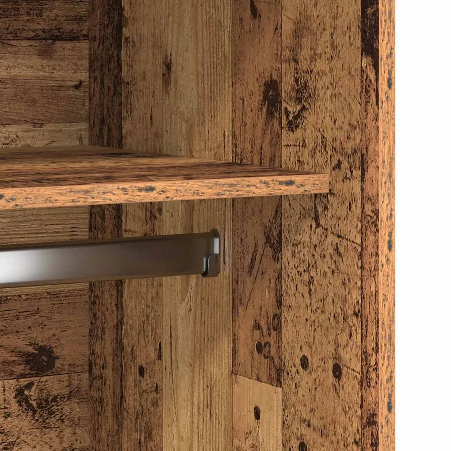 Garde-robe vieux bois 100x50x200 cm bois d'ingénierie - 7