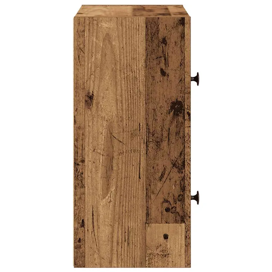 Bibliothèque vieux bois 40x24x52 cm bois d'ingénierie - 6