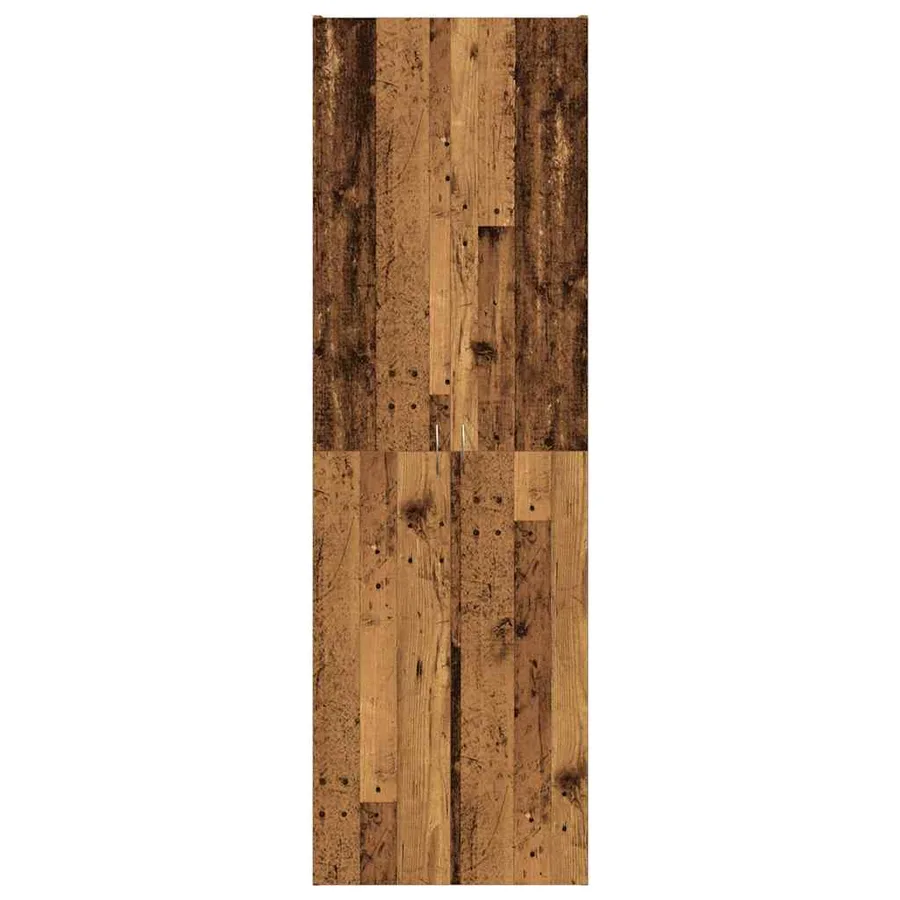 Buffet haut vieux bois 60x32x190 cm bois d'ingénierie - 3