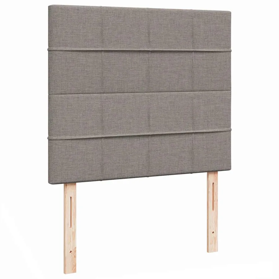 Cadre de lit ottoman avec matelas taupe 120x190 cm tissu - 10