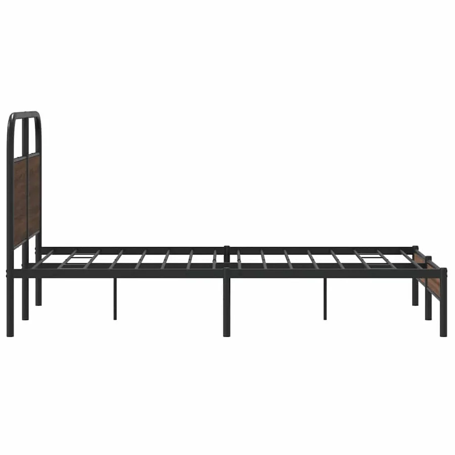 Cadre de lit sans matelas 140x190 cm chêne marron - 6
