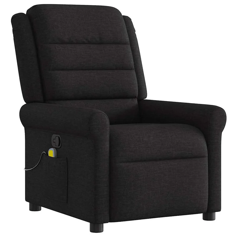 Fauteuil de massage inclinable Noir Tissu - 2