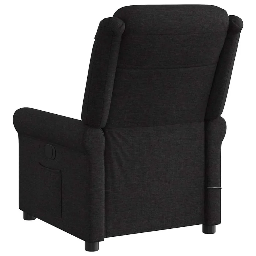 Fauteuil de massage inclinable Noir Tissu - 5