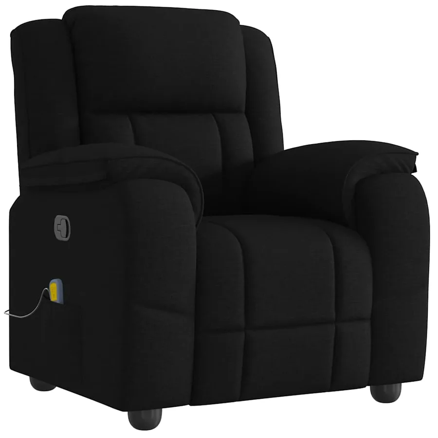 Fauteuil de massage inclinable Noir Tissu - 2