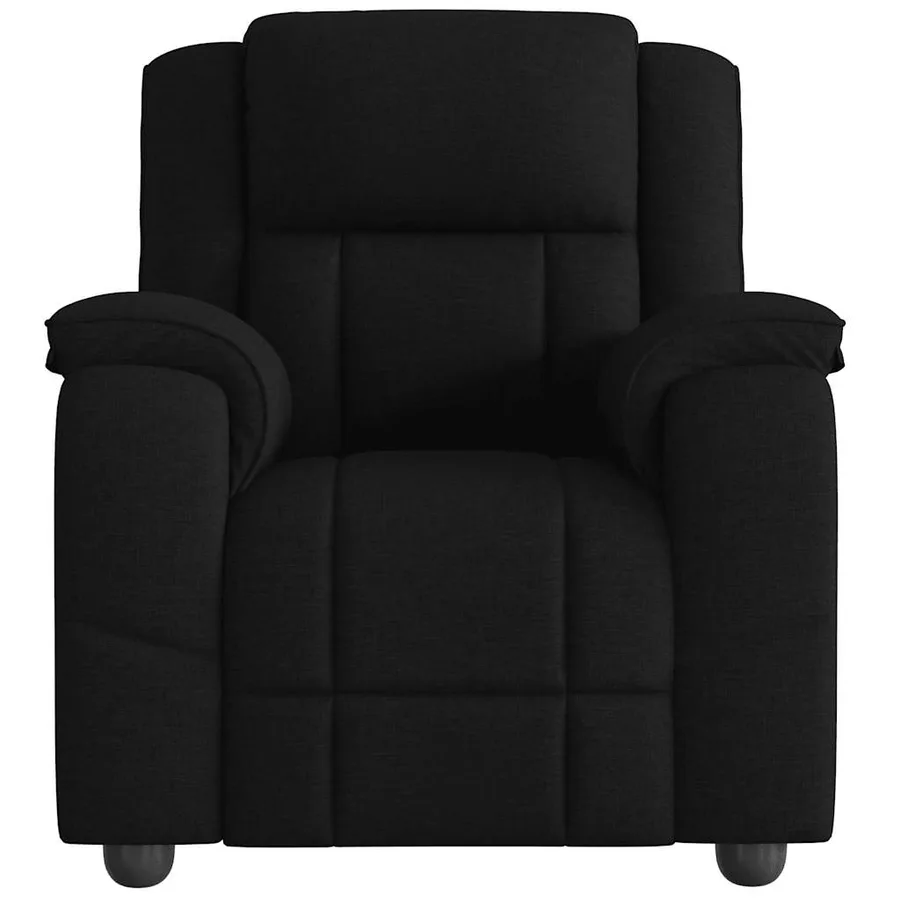 Fauteuil de massage inclinable Noir Tissu - 3