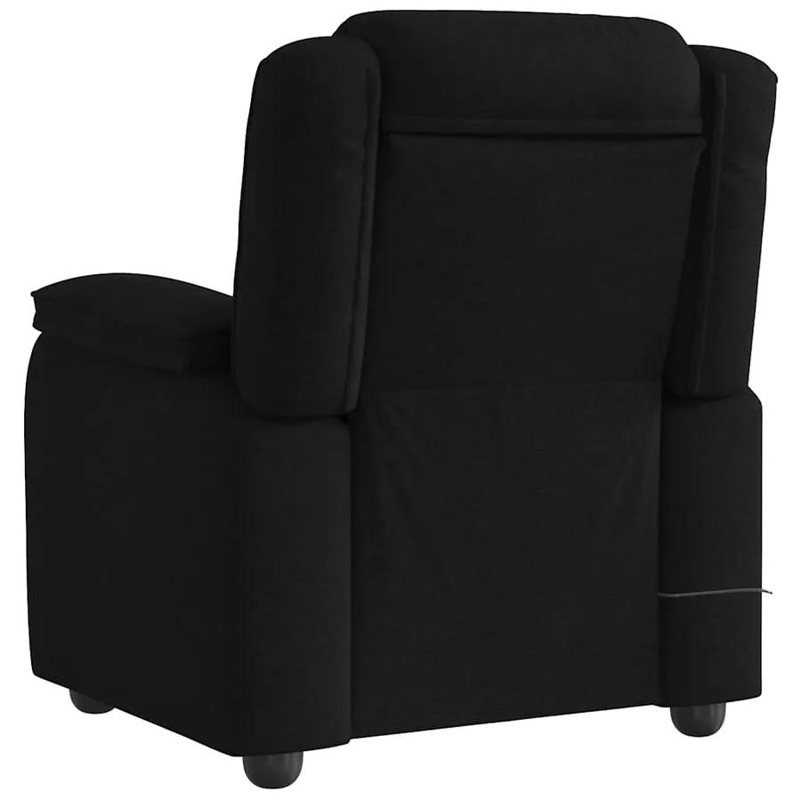 Fauteuil de massage inclinable Noir Tissu - 5