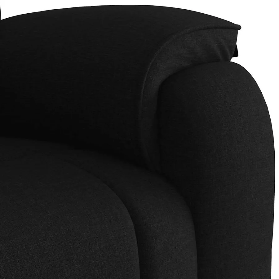 Fauteuil de massage inclinable Noir Tissu - 9