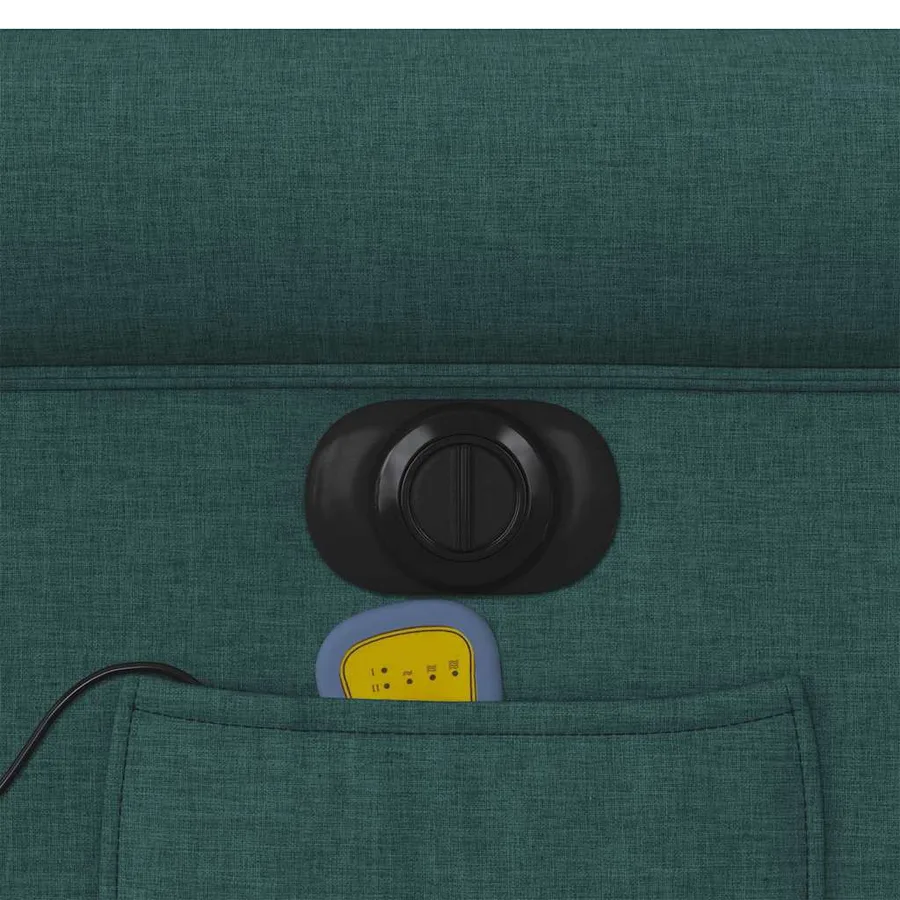 Fauteuil de massage inclinable électrique Vert foncé Tissu - 14