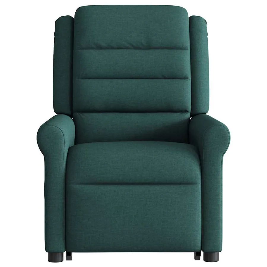 Fauteuil inclinable de massage électrique Vert foncé Tissu - 5