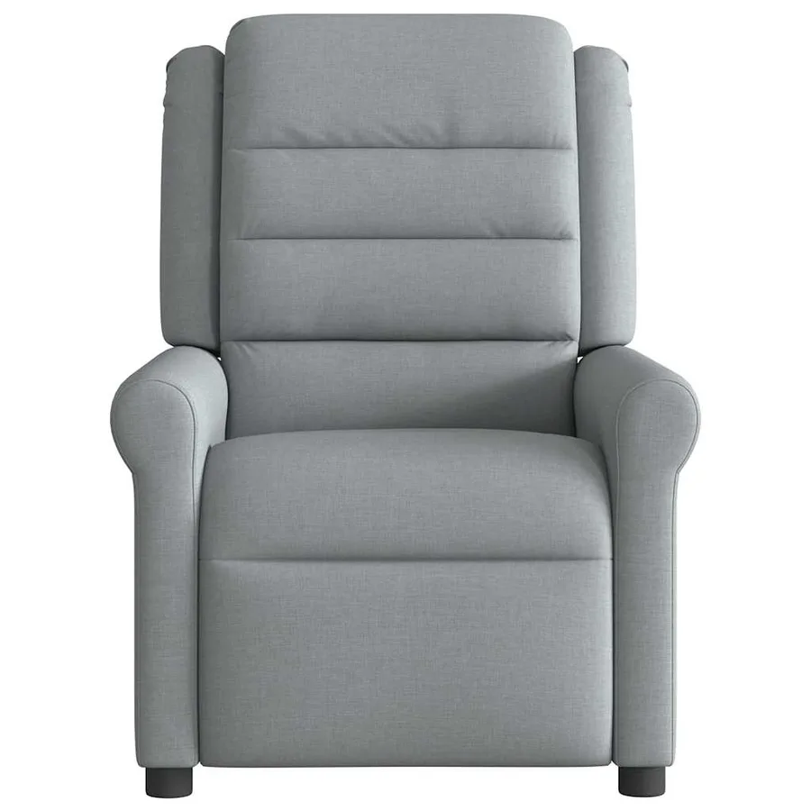 Fauteuil de massage inclinable électrique gris clair tissu - 5