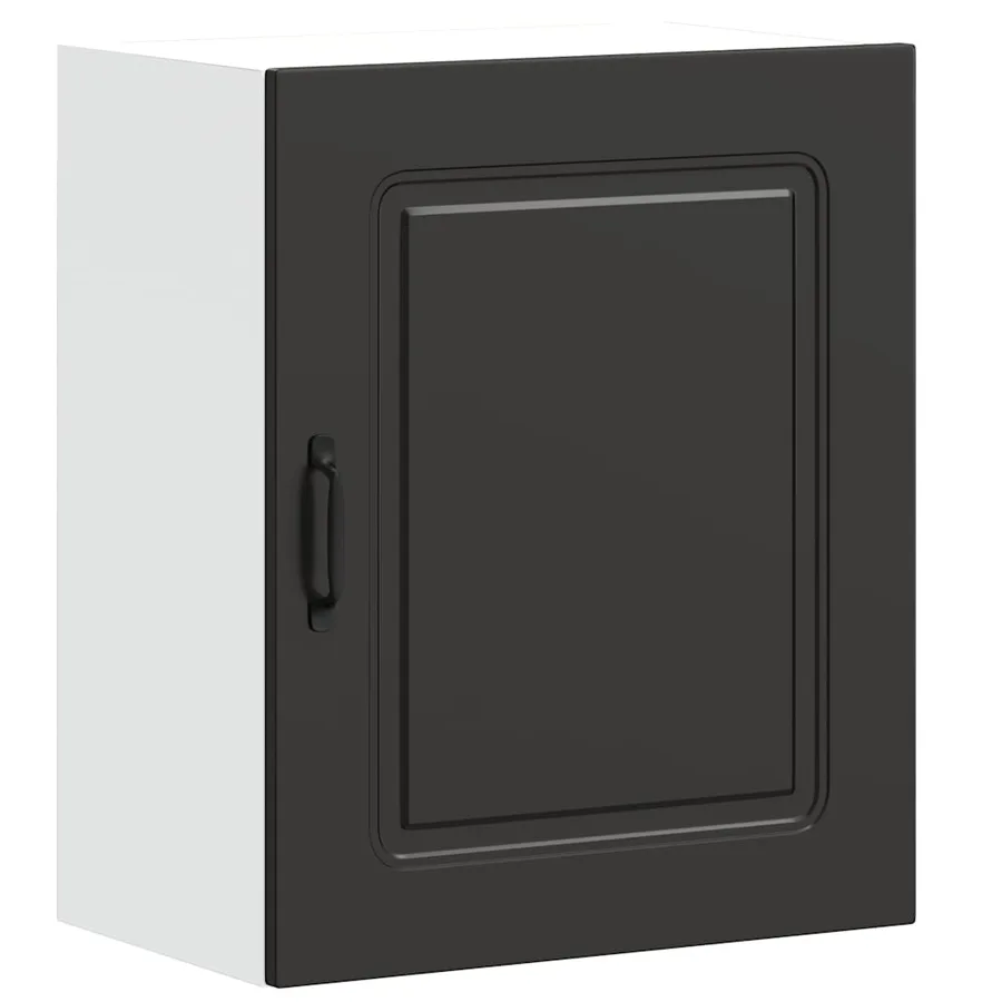 Armoires murales de cuisine 2 pcs Kalmar en bois d'ingénierie noir - 5