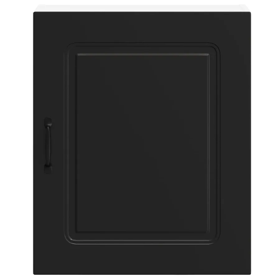 Armoires murales de cuisine 2 pcs Kalmar en bois d'ingénierie noir - 6