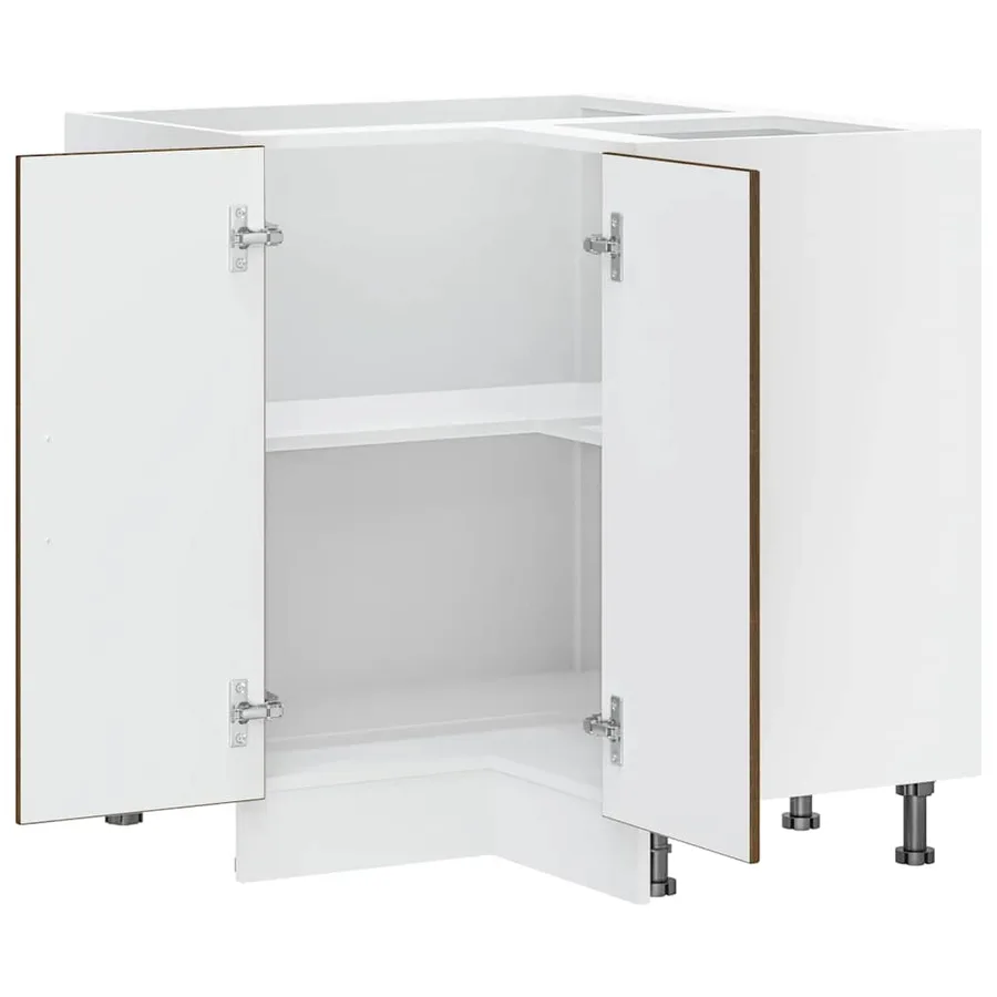Armoire d'angle de cuisine Lucca chêne marron bois d'ingénierie - 6