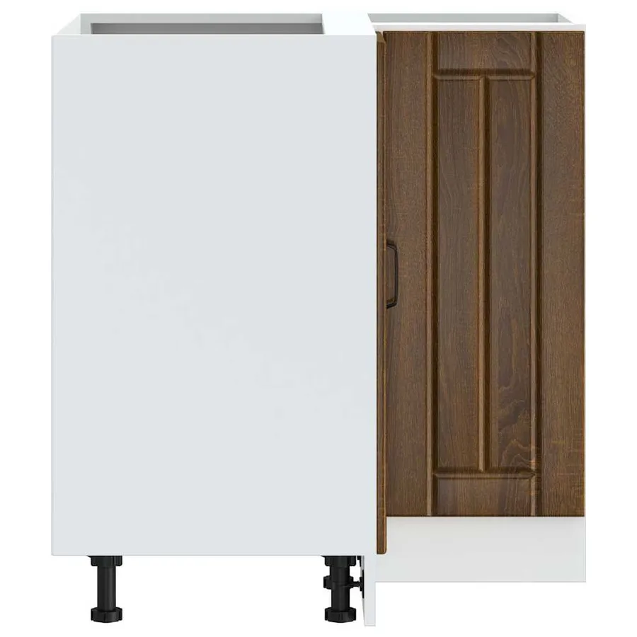 Armoire d'angle de cuisine Lucca chêne marron bois d'ingénierie - 7