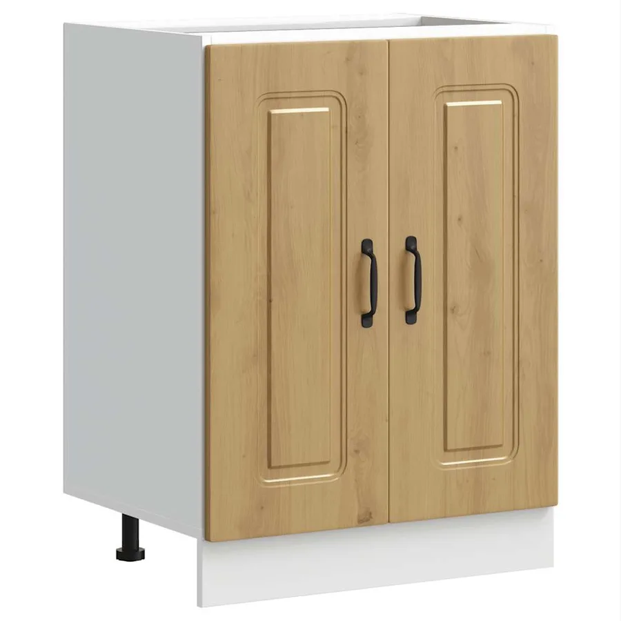 Meuble bas pour évier Kalmar chêne artisanal bois d'ingénierie - 2