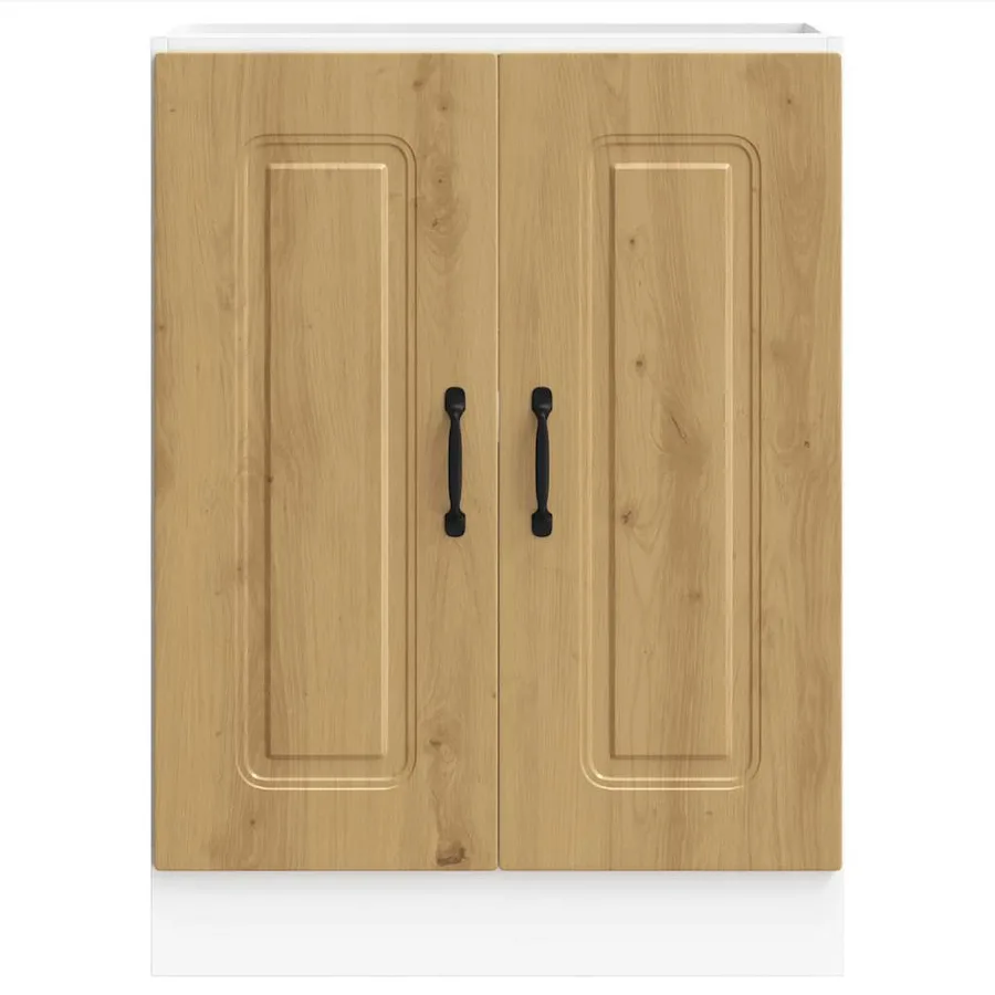 Meuble bas pour évier Kalmar chêne artisanal bois d'ingénierie - 4