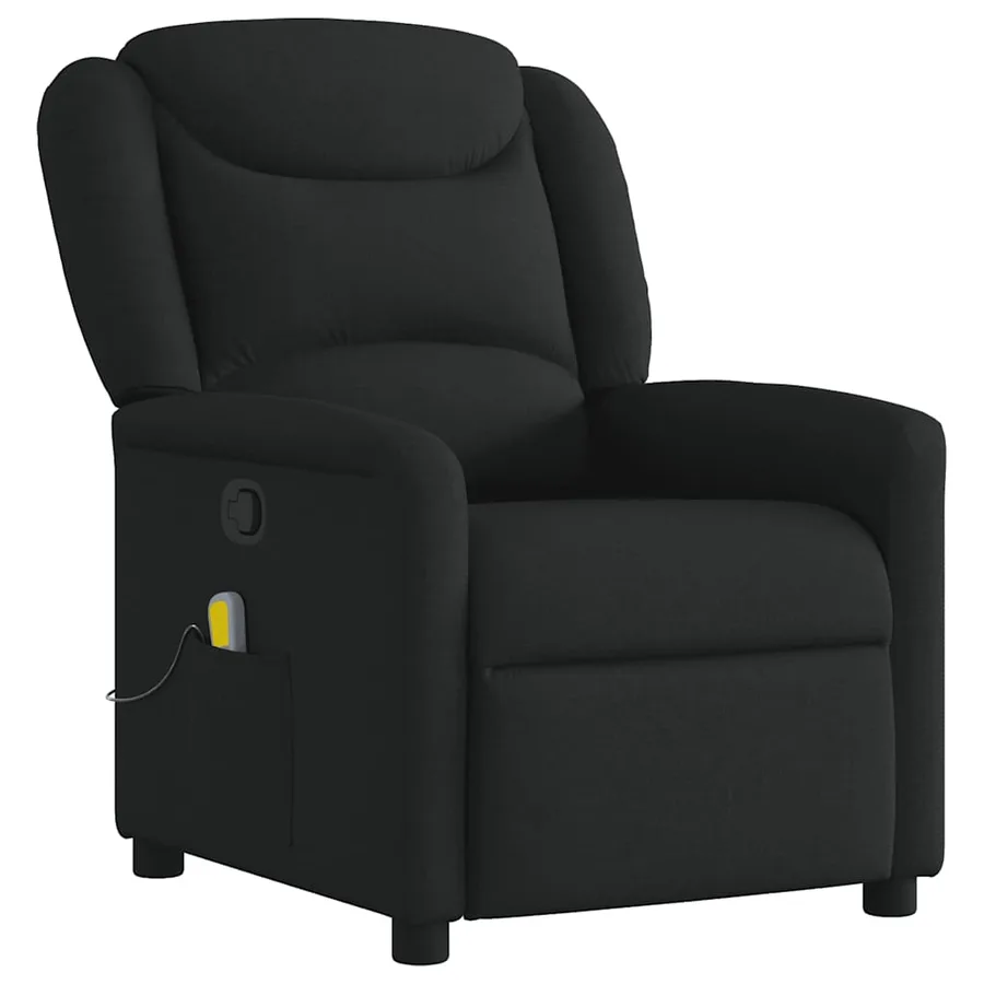 Fauteuil de massage inclinable Noir Tissu - 2