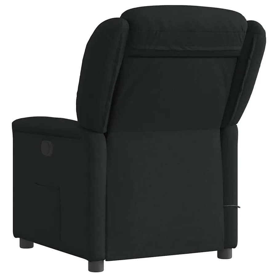 Fauteuil de massage inclinable Noir Tissu - 5
