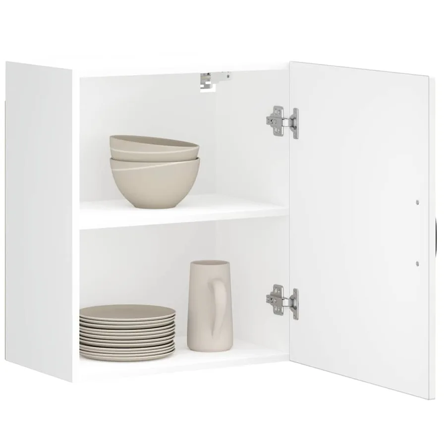 Armoires murales de cuisine 2 pcs Kalmar Bois d'ingénierie blanc brillant - 4
