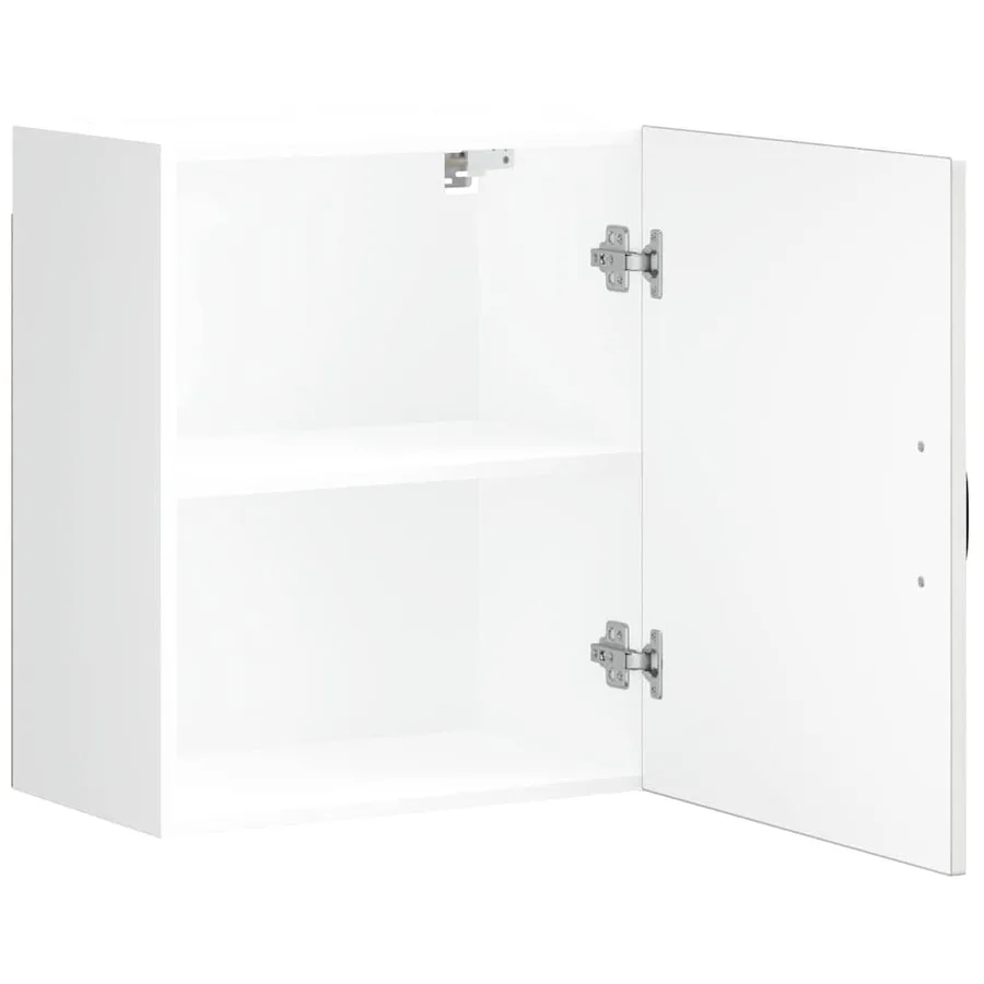 Armoires murales de cuisine 2 pcs Kalmar Bois d'ingénierie blanc brillant - 7