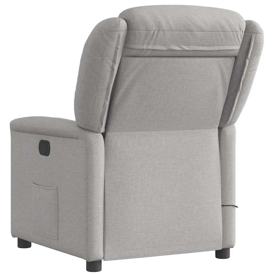 Fauteuil de massage inclinable électrique gris nuage tissu - 7