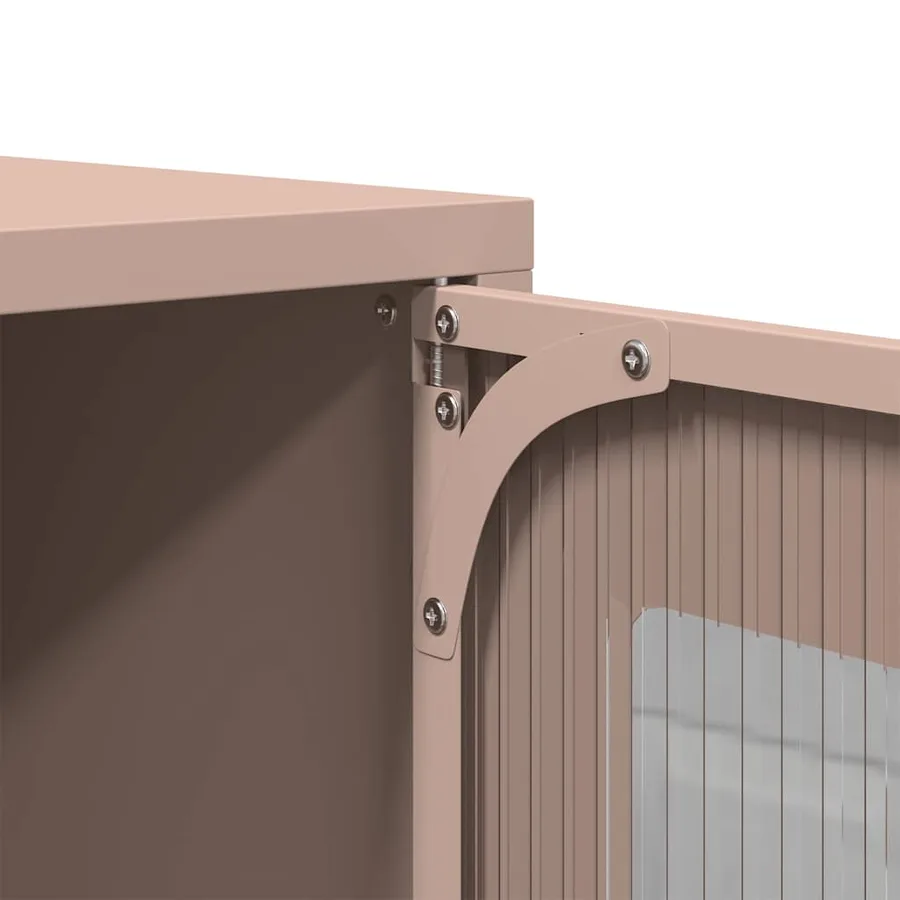 Buffet haut rose 68x39x107 cm acier - 10