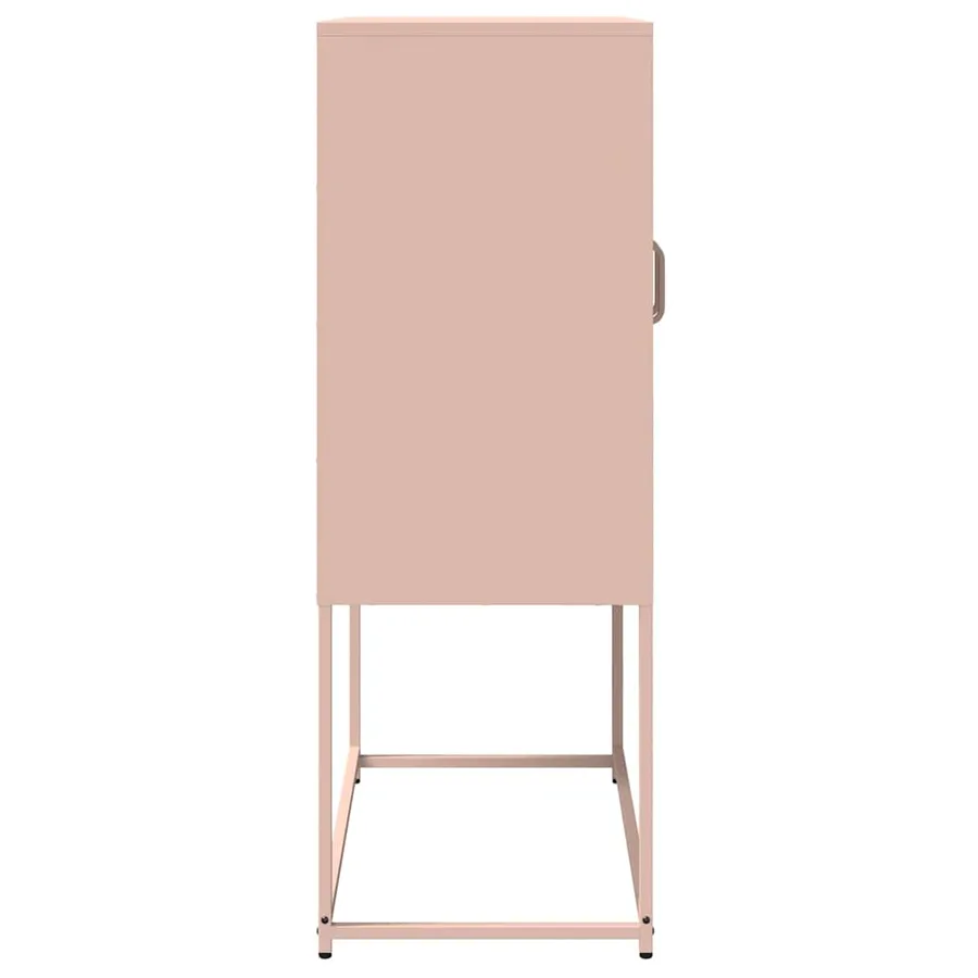 Buffet haut rose 68x39x107 cm acier - 7