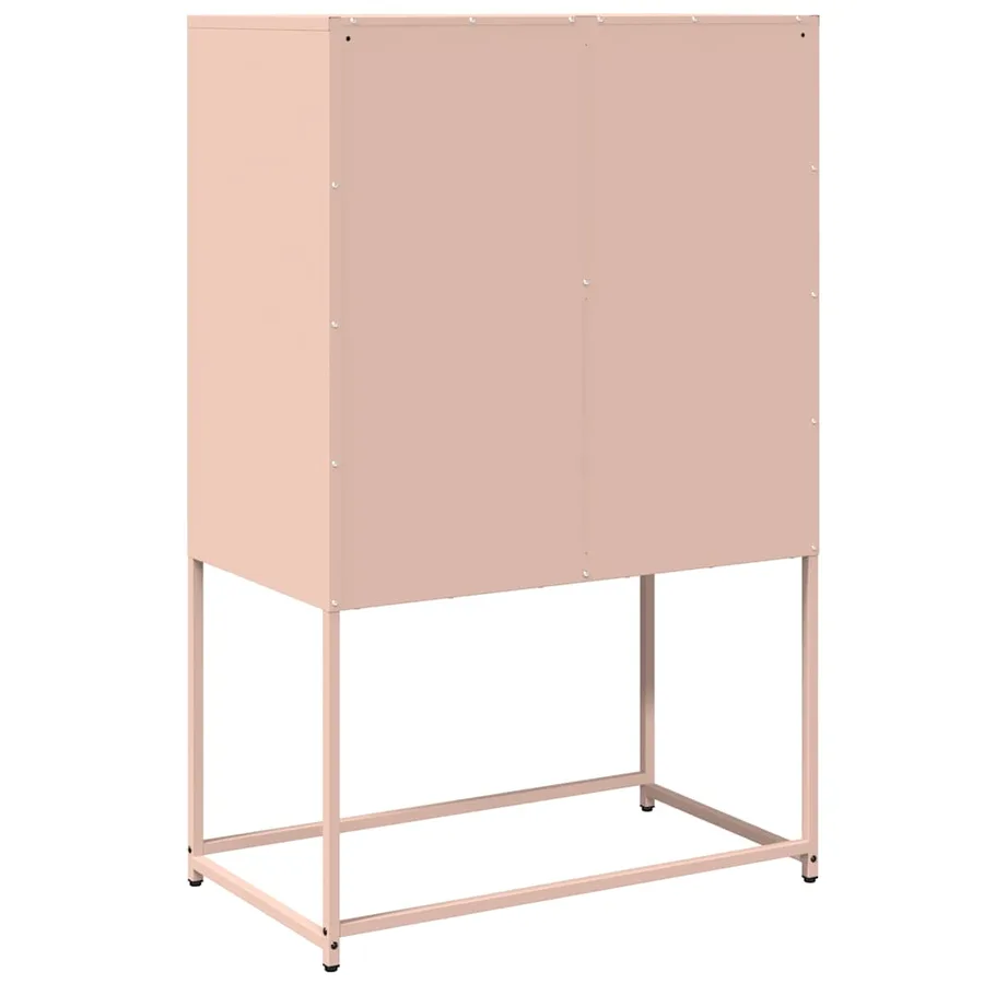 Buffet haut rose 68x39x107 cm acier - 8