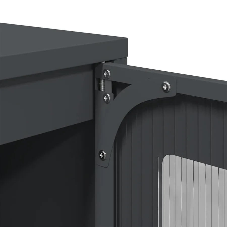 Buffet anthracite 100,5x39x107 cm acier laminé à froid - 10