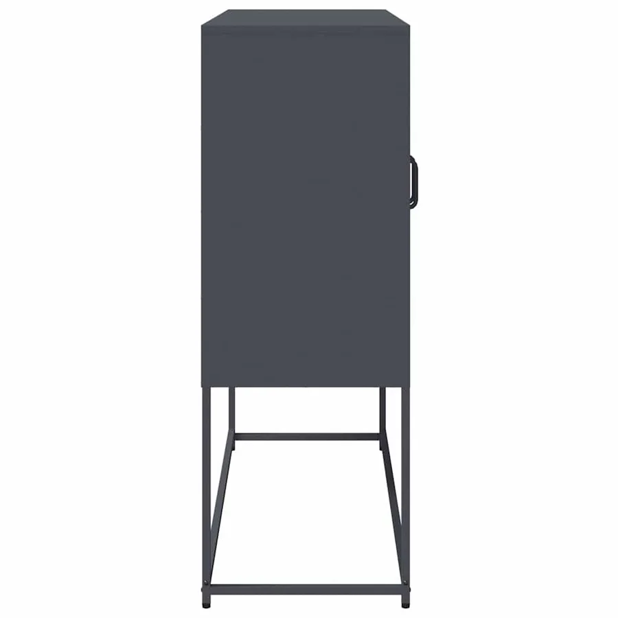 Buffet anthracite 100,5x39x107 cm acier laminé à froid - 7